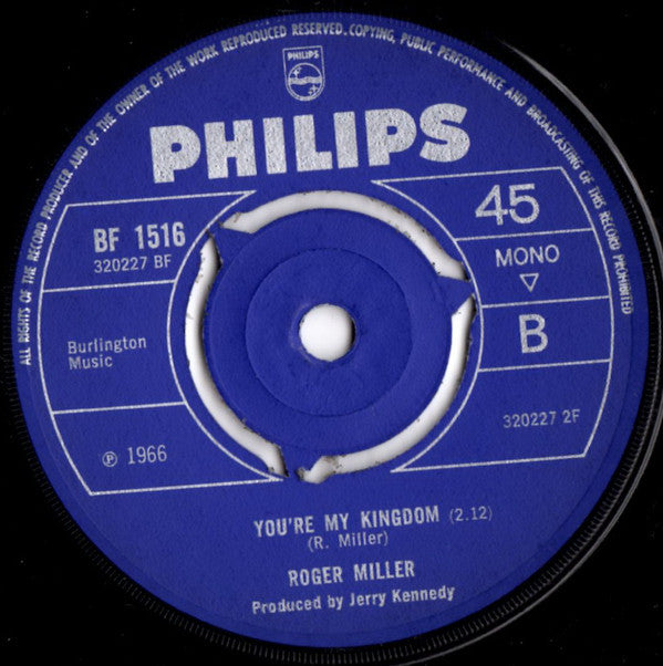 Roger Miller : My Uncle Used To Love Me But She Died (7", Mono)