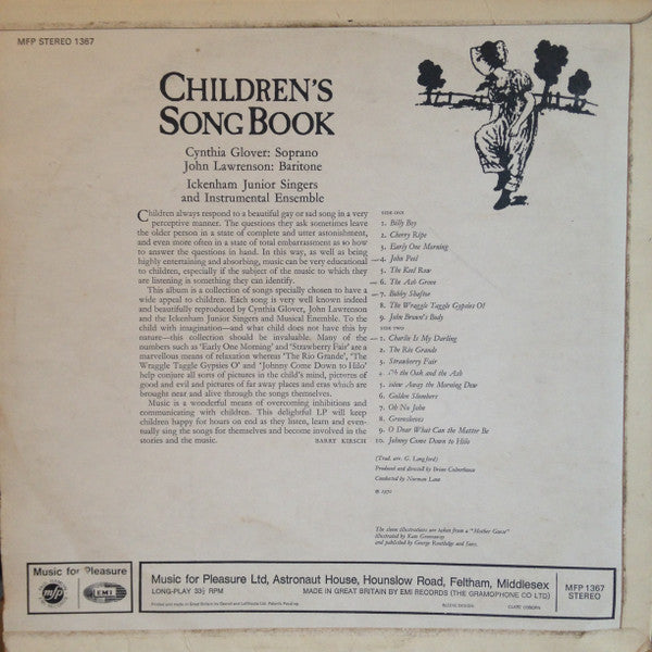 Cynthia Glover, John Lawrenson : Children's Song Book (LP)