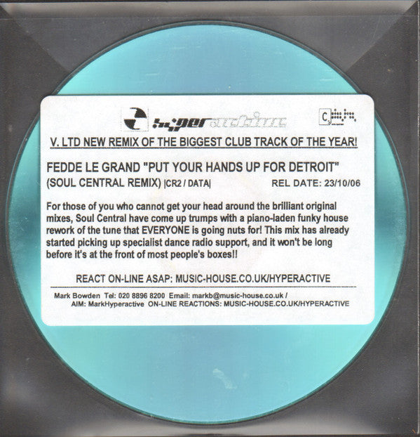 Fedde Le Grand : Put Your Hands Up For Detroit (CDr, Single, Promo)