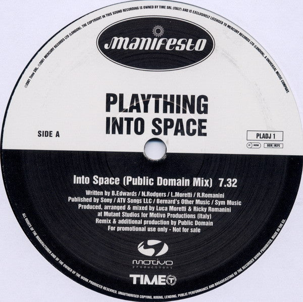 Plaything : Into Space (2x12", Promo)