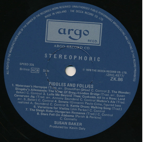 Susan Baker (3) : Susan Baker's Fiddles And Follies (LP)