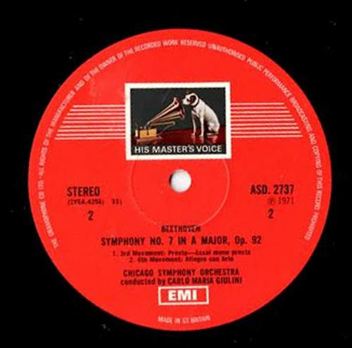 Carlo Maria Giulini, Ludwig van Beethoven, Chicago Symphony Orchestra : Symphony No. 7 (LP, Album)