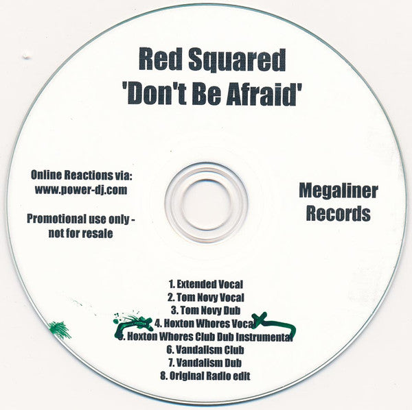 Red Squared : Don't Be Afraid (CDr, Promo)