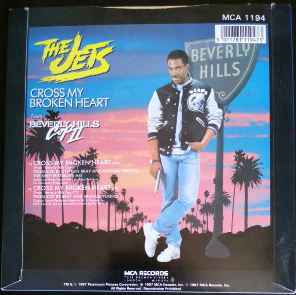 The Jets : Cross My Broken Heart (7", Single)