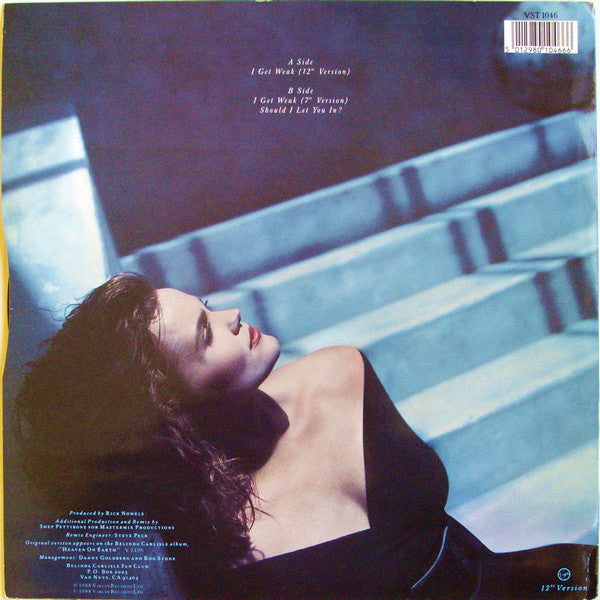 Belinda Carlisle : I Get Weak (12", Single, Pos)