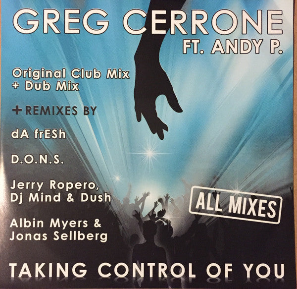 Greg Cerrone Feat Andy P : Taking Control Of You (CD, Promo, All)