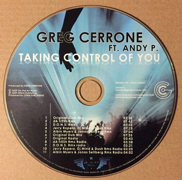 Greg Cerrone Feat Andy P : Taking Control Of You (CD, Promo, All)
