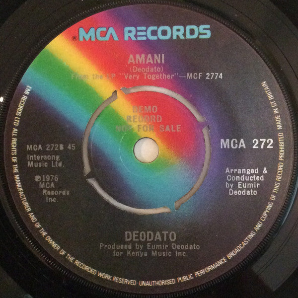 Eumir Deodato : Peter Gunn (7", Promo)