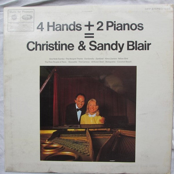 Sandy & Christine Blair : 4 Hands + 2 Pianos = Christine & Sandy Blair (LP, Album)