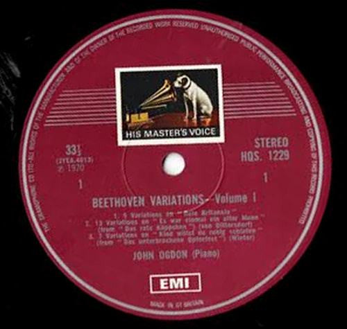 Ludwig van Beethoven, John Ogdon : Piano Variations, Vol. 1 (LP)