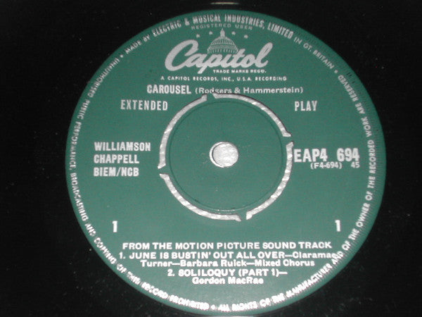 Various : Rodgers And Hammerstein's Carousel (7", EP)