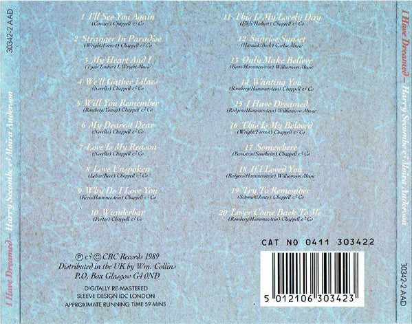 Harry Secombe & Moira Anderson : I Have Dreamed (CD, Album, RE, RM)