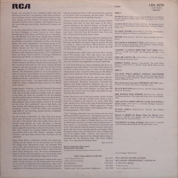Various : 1926 (LP, Comp, Mono)