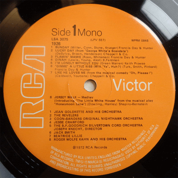 Various : 1926 (LP, Comp, Mono)