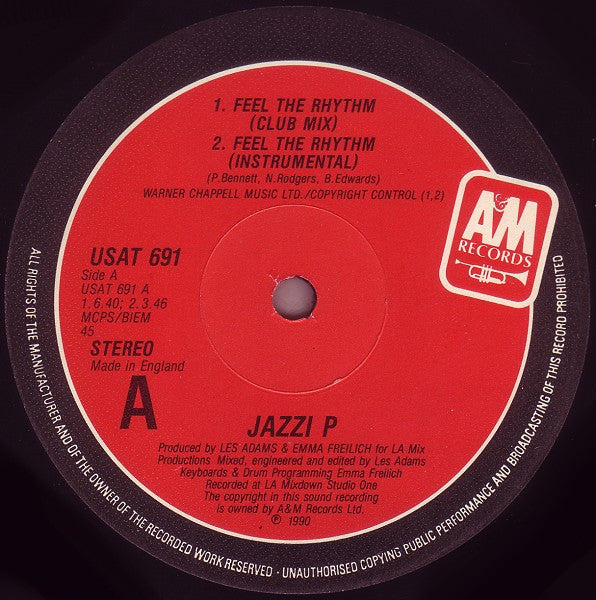 Jazzi P : Feel The Rhythm (12", Single)