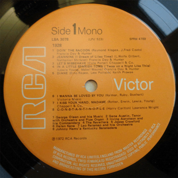 Various : 1928 (LP, Comp, Mono)