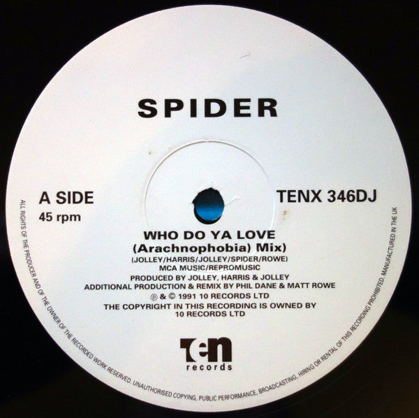 Spider (4) : Who Do Ya Love (12", Promo)