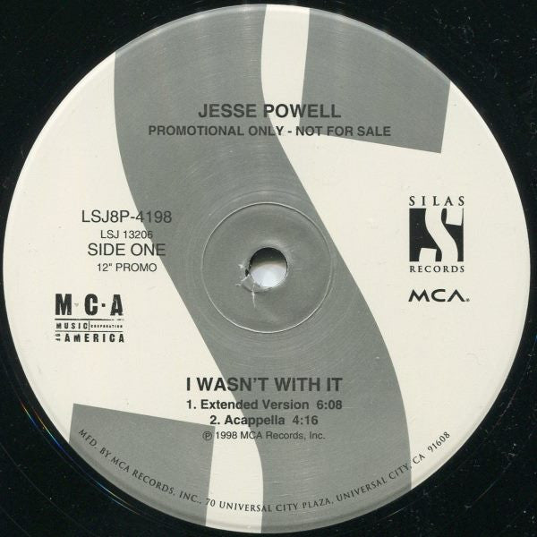 Jesse Powell : I Wasn't With It (12", Promo)