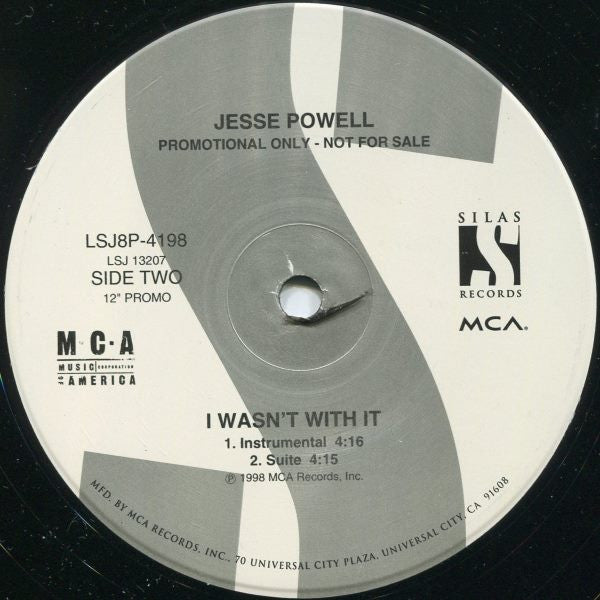 Jesse Powell : I Wasn't With It (12", Promo)
