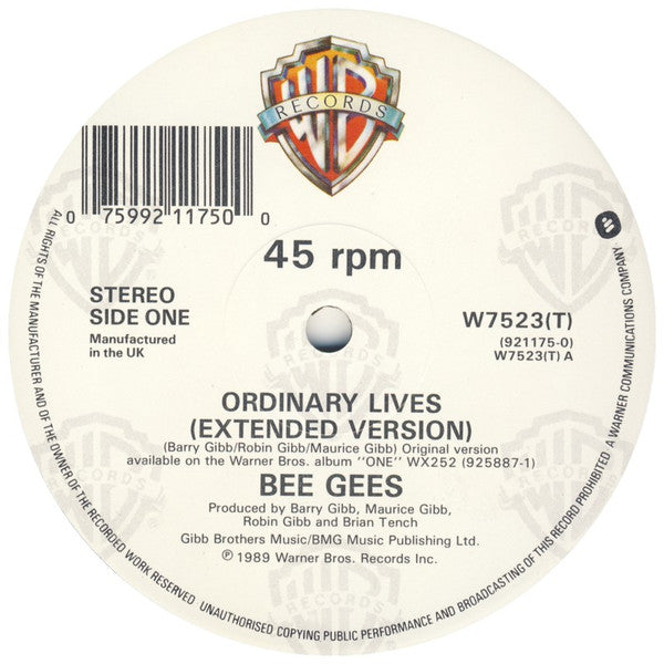 Bee Gees : Ordinary Lives (12", Single)