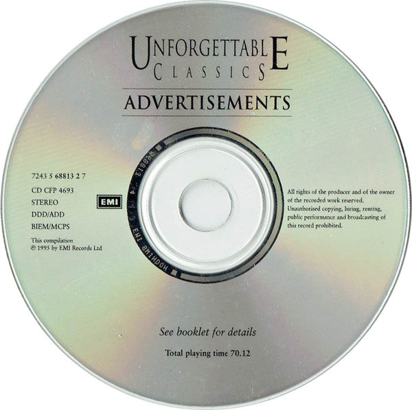 Various : Unforgettable Classics (Advertisements) (CD, Comp, RM)