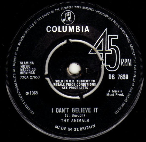The Animals : We've Gotta Get Out Of This Place (7", Single, Pus)