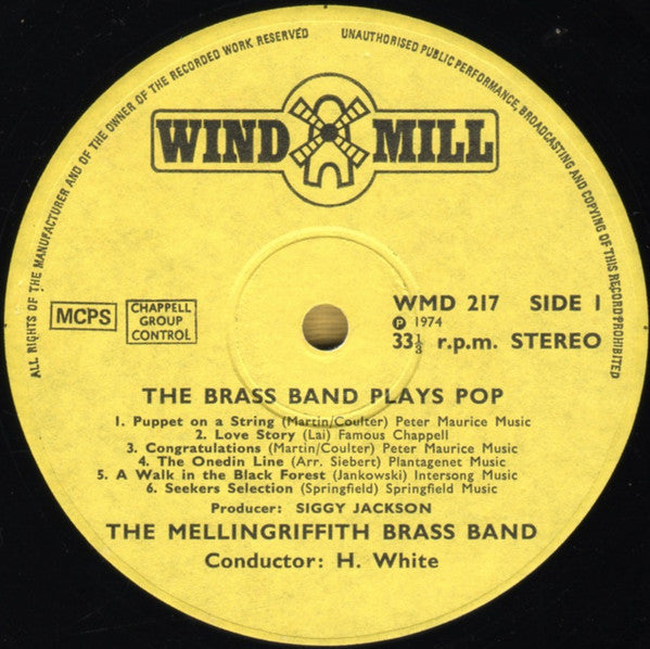 Mellingriffith Brass Band : The Brass Band Plays Pop (LP)