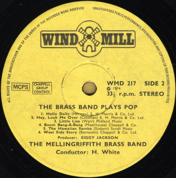 Mellingriffith Brass Band : The Brass Band Plays Pop (LP)