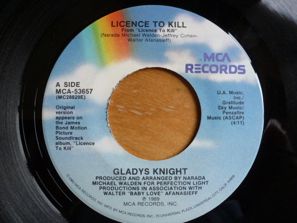 Gladys Knight : Licence To Kill (7", Single, Lab)