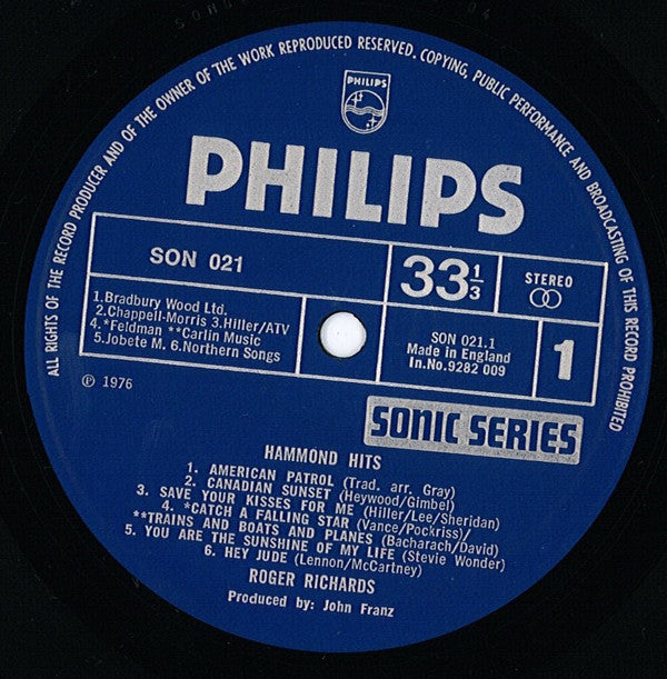 Roger Richards (2) : Hammond Hits (LP)