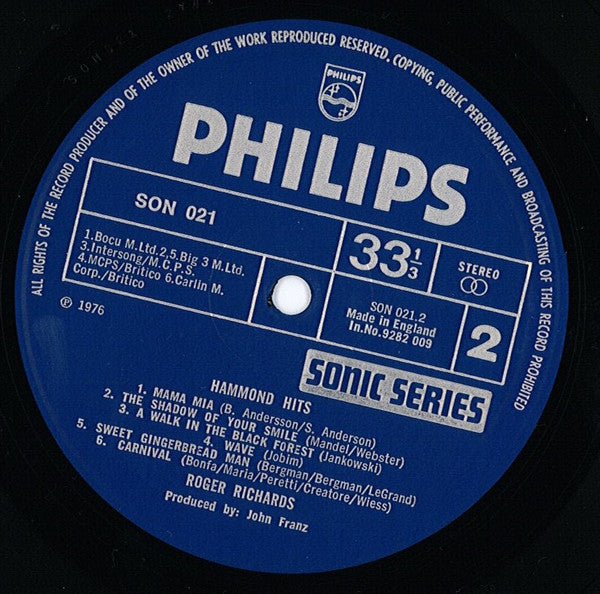 Roger Richards (2) : Hammond Hits (LP)