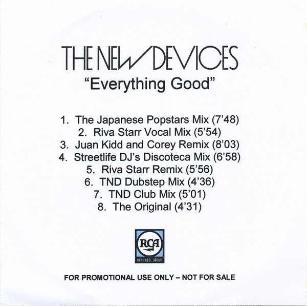 The New Devices : Everything Good (CDr, Promo)