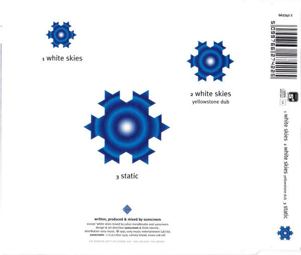 Sunscreem : White Skies (CD, Single)
