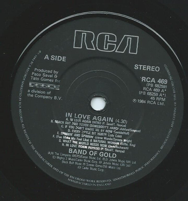 Band Of Gold : In Love Again (7", Single)