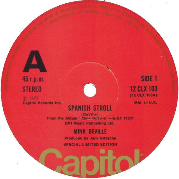 Mink DeVille : Spanish Stroll (12", Single, Ltd, S/Edition)