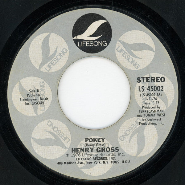 Henry Gross : Shannon (7", Single, Styrene, Ter)
