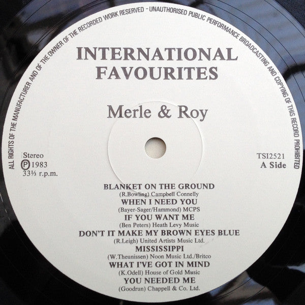 Merle And Roy : International Favourites (LP)