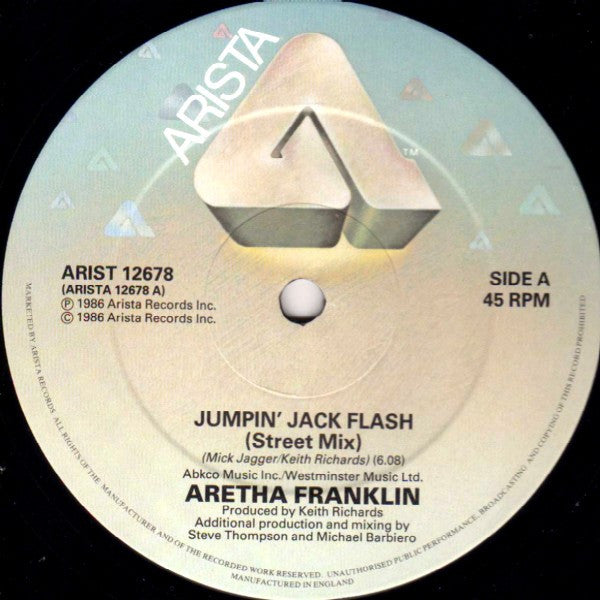 Aretha Franklin : Jumpin' Jack Flash (12", Single)
