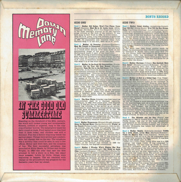 The Gaslight Singers / Fuller's Novelty Orchestra / The Buffalo Bills : In The Good Old Summertime (LP, Comp)