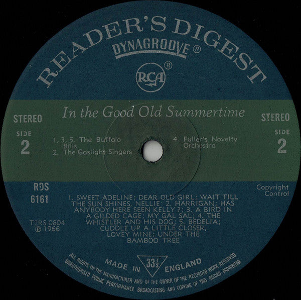 The Gaslight Singers / Fuller's Novelty Orchestra / The Buffalo Bills : In The Good Old Summertime (LP, Comp)
