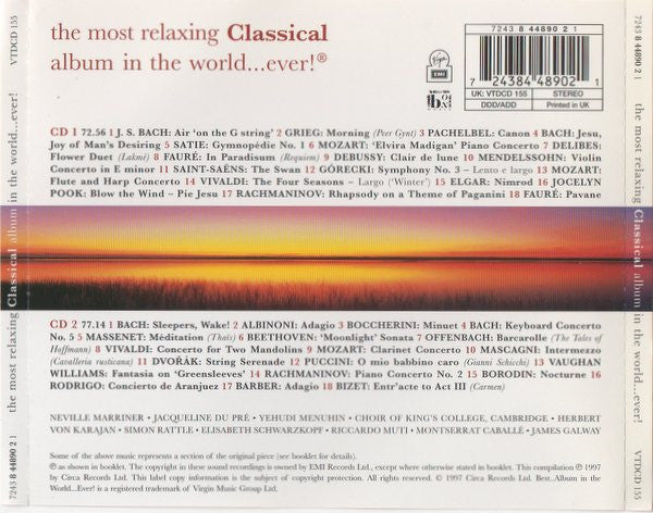Various : The Most Relaxing Classical Album In The World...Ever! (2xCD, Comp)