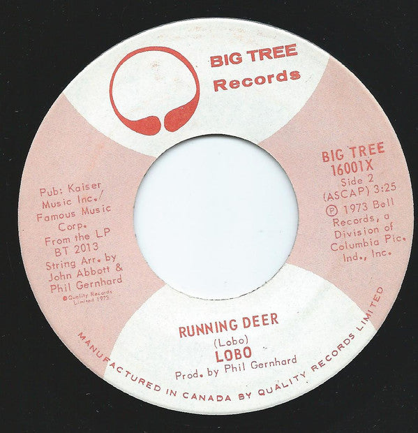 Lobo (3) : It Sure Took A Long, Long Time / Running Deer (7", Single)