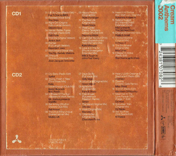 Various : Cream Anthems 2002 (2xCD, Mixed + Box)
