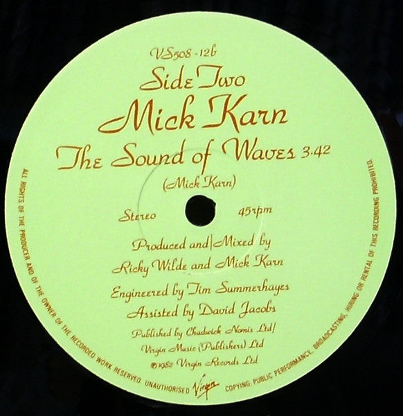 Mick Karn : Sensitive (12", Single, M/Print)