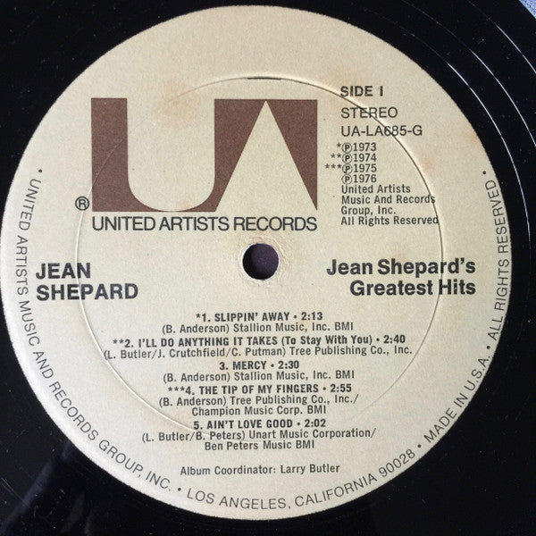 Jean Shepard : Jean Shepard's Greatest Hits (LP, Comp)