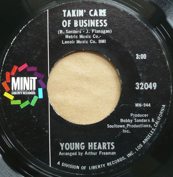 The Younghearts : I've Got Love For My Baby / Takin' Care Of Business (7", Single, Styrene)