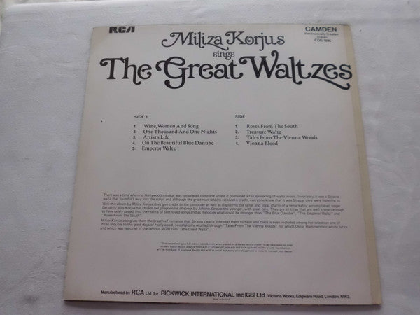 Miliza Korjus : The Great Waltzes (LP, RE)