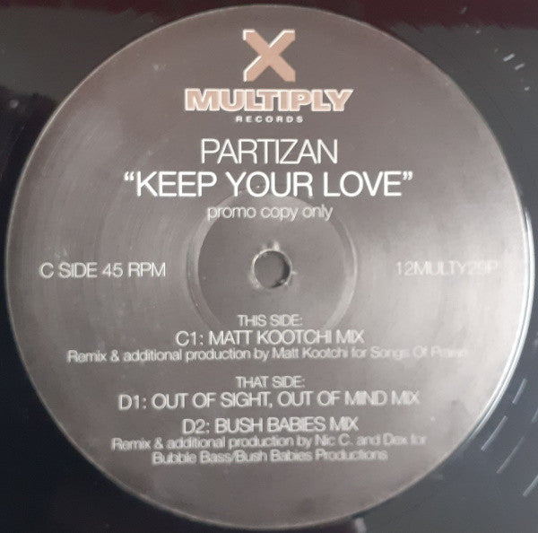 Partizan : Keep Your Love (2x12", Promo)