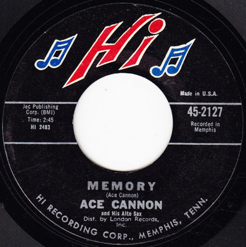 Ace Cannon : I Walk The Line / Memory (7", Styrene)