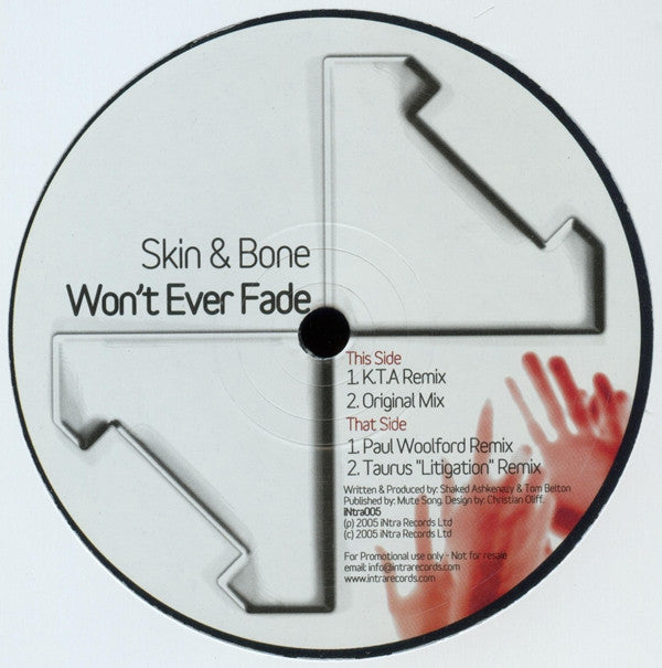 Skin & Bone : Won't Ever Fade (12", Promo)